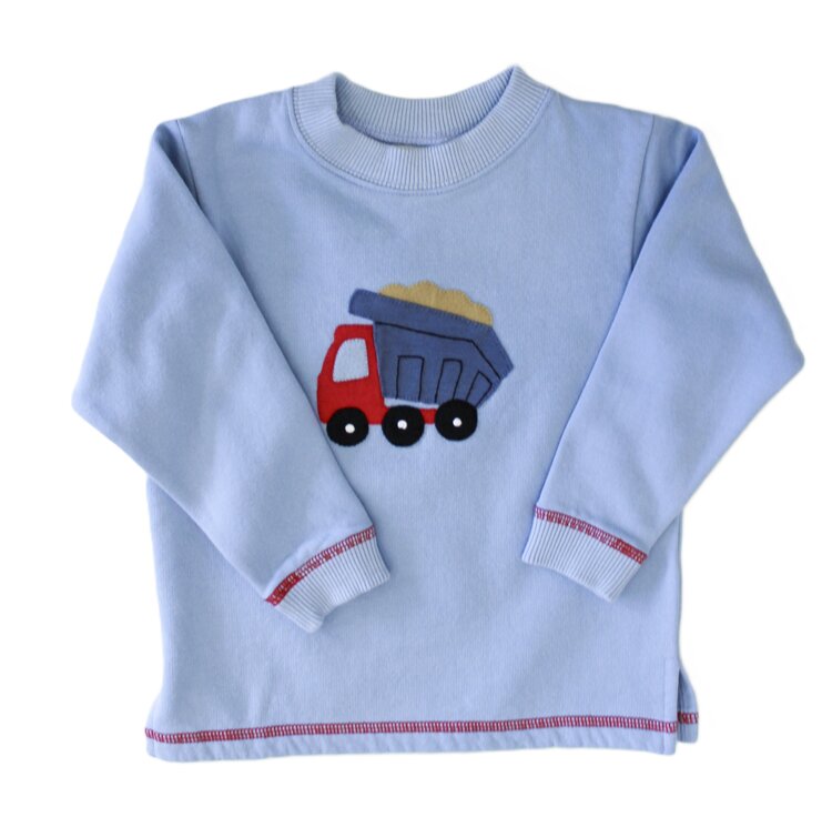 Luigi Kids Blue Dump Truck w/Dirt Sweatshirt