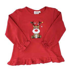 Luigi Kids Rudolph w/ Lights Ruffle Swing Top