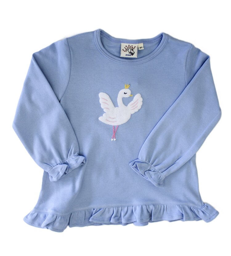 Luigi Kids Blue Ballerina Swan Swing Top