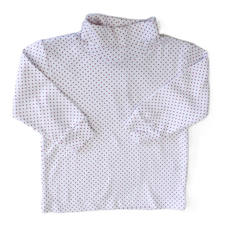 Luigi Kids Red Polka Dot Turtleneck
