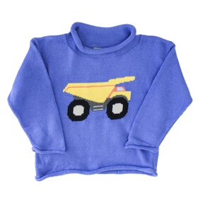 Luigi Kids Blue Dump Truck Sweater