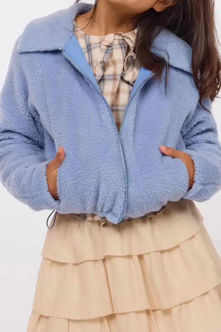 Sadie & Sage Sky Legendary Zip Up Jacket