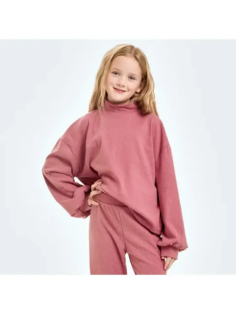 Good Girl Corduroy Brush Mock Neck Sweater