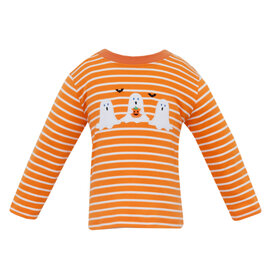 Claire & Charlie Orange Stripe Ghost Tee