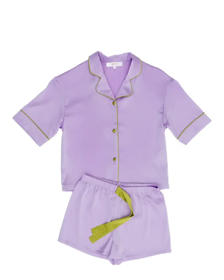 Silky Lavender Short PJ Set