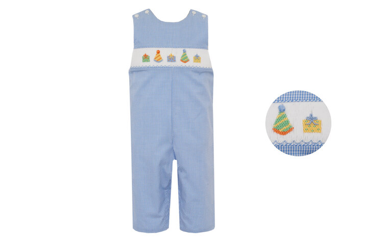 Petit Bebe Blue Check Birthday JonJon