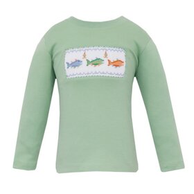 Anavini Sage Smocked Trout LS Shirt