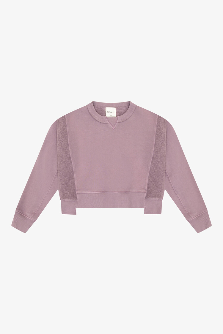 Tenly Lavender Mist Fleece Sweater