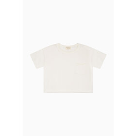 Tenly Ecru Jersey Pocket Tee