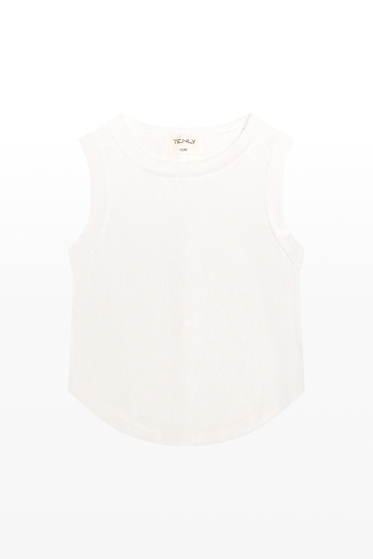 Tenly Ecru Ribbed Tank