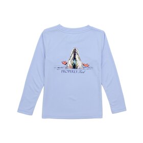 Properly Tied Diving Mallard Light Blue LS Tee