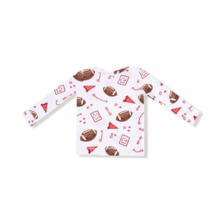 Angel Dear Touchdown Time - Red -L/S Loungewear Set