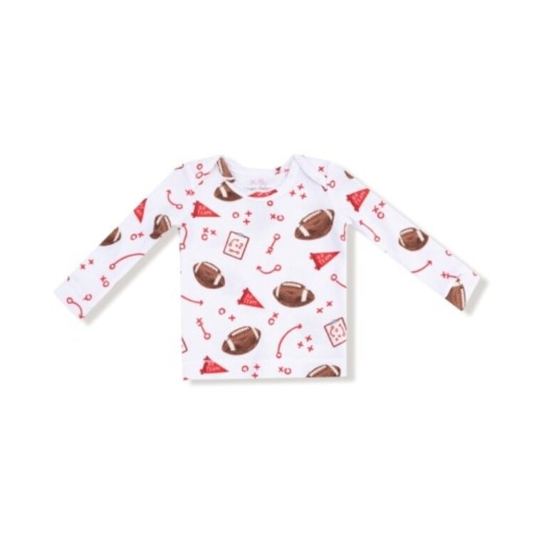 Angel Dear Touchdown Time - Red -L/S Loungewear Set