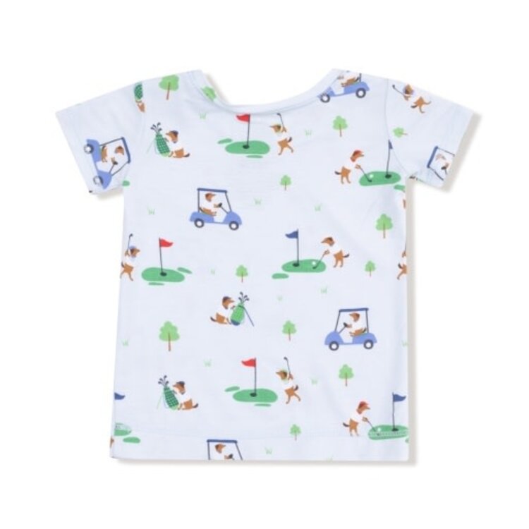 Angel Dear Dog Gone Golf - Blue - S/S Loungewear Set