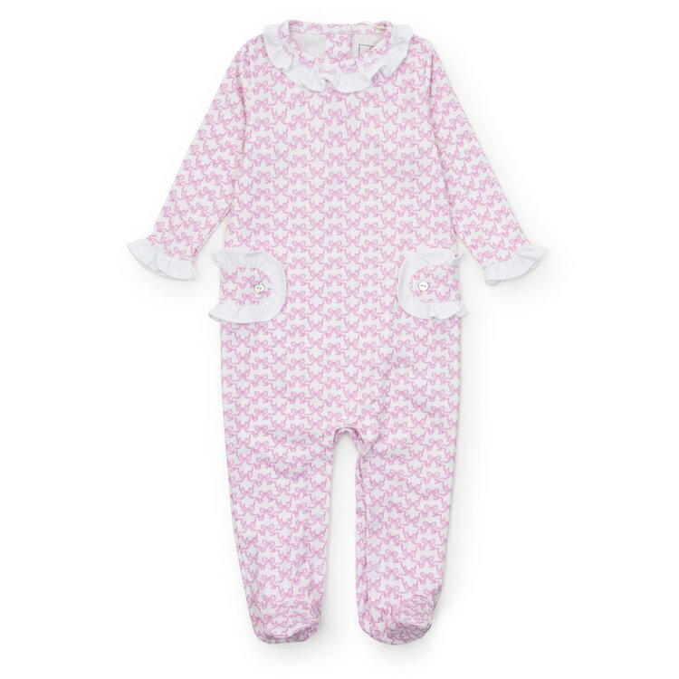 Lila + Hayes Pretty Pink Bows Lucy Romper