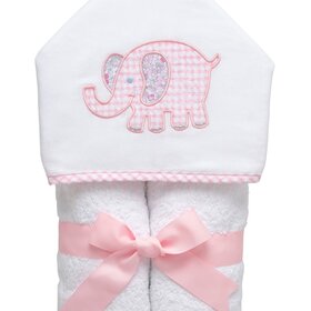 3 Marthas 3 Marthas Hooded Towel - Pink Elephant