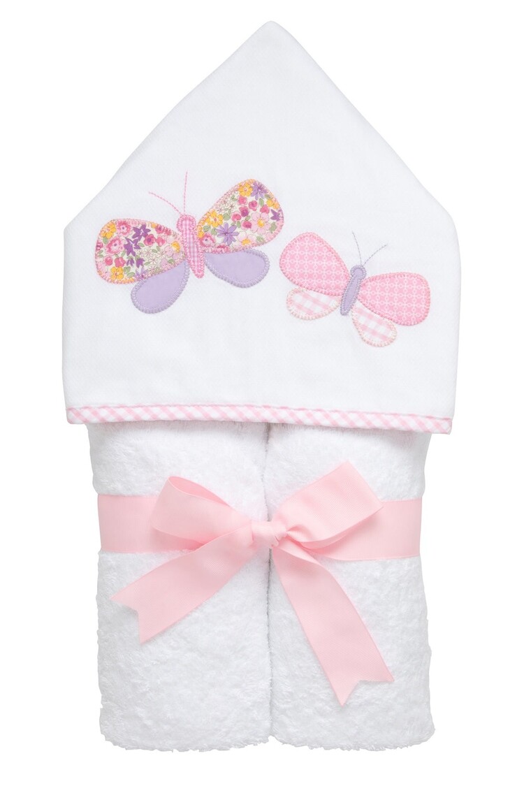 3 Marthas 3 Martha's Hooded Towel - Butterfly Kisses