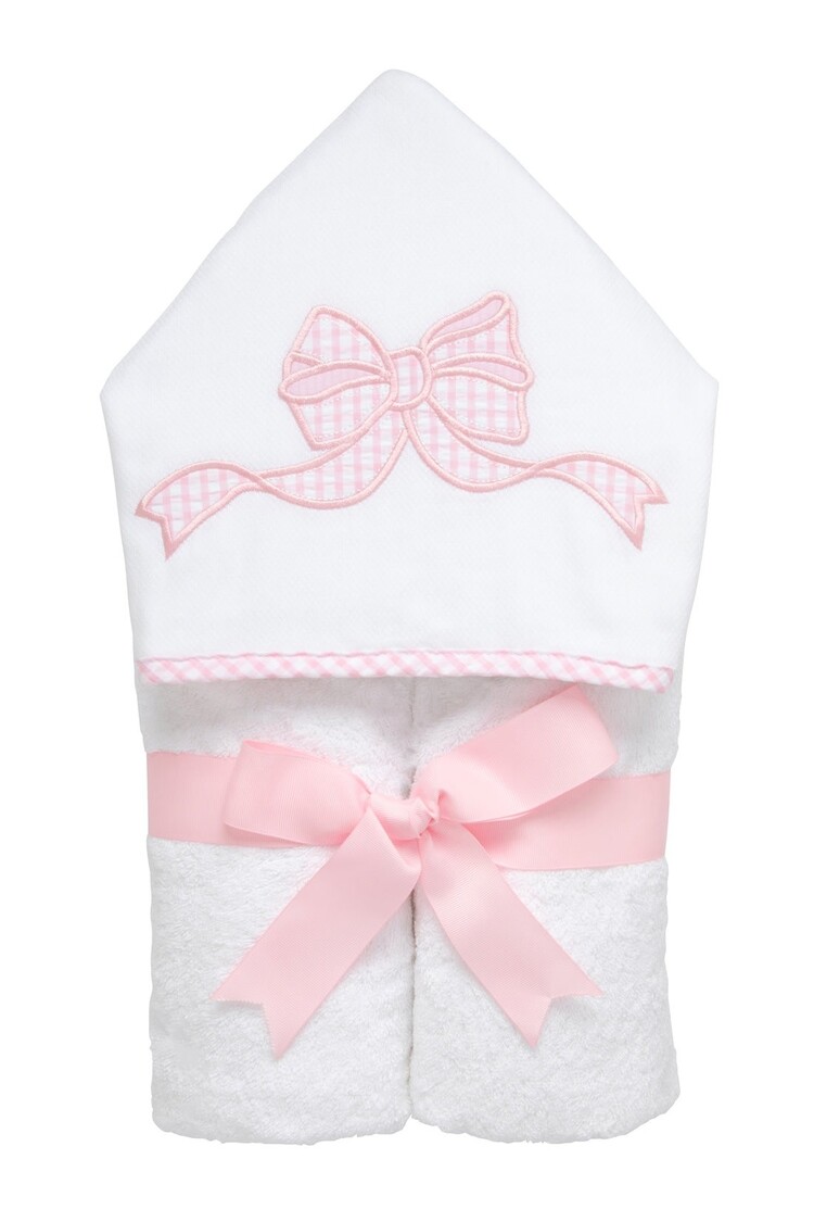 3 Marthas 3 Martha's Hooded Towel - Pink Bow