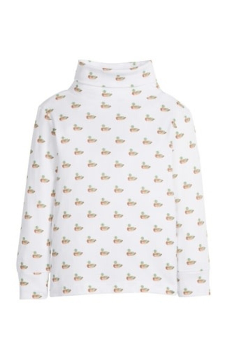 Little English Printed Turtleneck - Mallard