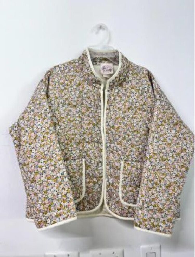 Love Daisy Yellow Floral Quilted Jacket