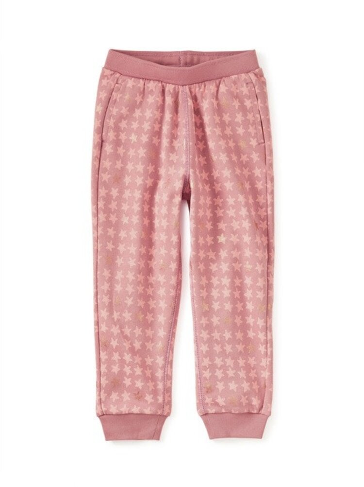 Tea Pink Metallic Stars Joggers