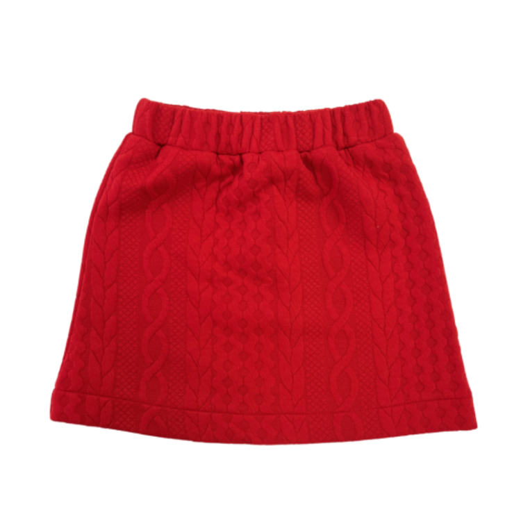 Bisby Quilted Mini Skirt - Cherry