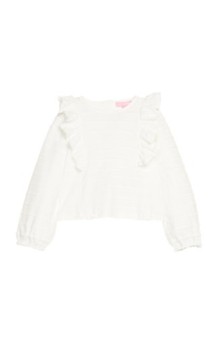 Bisby Ruffle Blouse White Scallop
