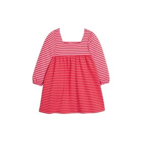 Bisby Cora Dress Red & Pink Pique Stripe
