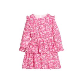 Bisby Carleton Dress Hot Pink Abstract Floral