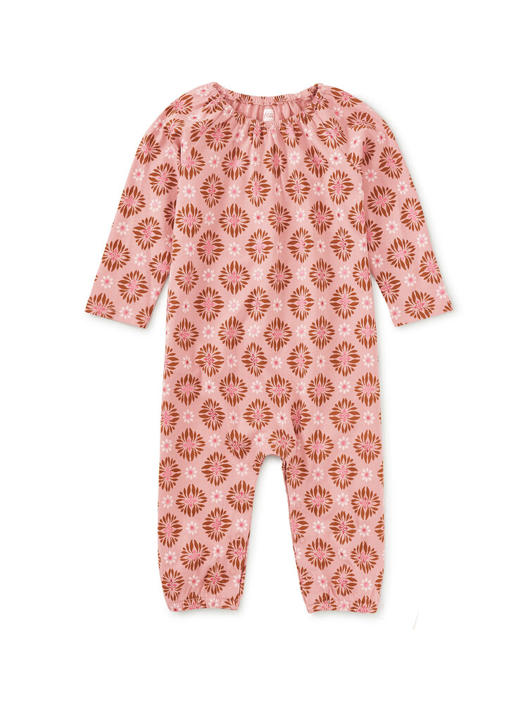 Tea Chrysanthemum Raglan Romper