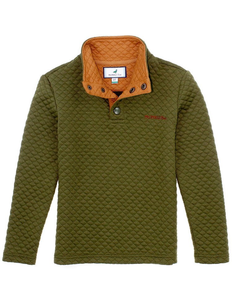 Properly Tied Olive Club Pullover