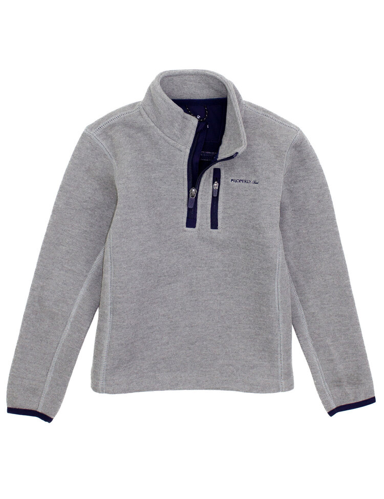 Properly Tied Light Heather Grey Highland Pullover