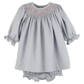 Luli&Me Blue Hydranga Smock Bishop