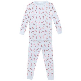 Lyda Baby Blue Candy Cane PJ Set