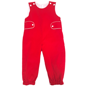 Marco & Lizzy Red Corduroy Overalls