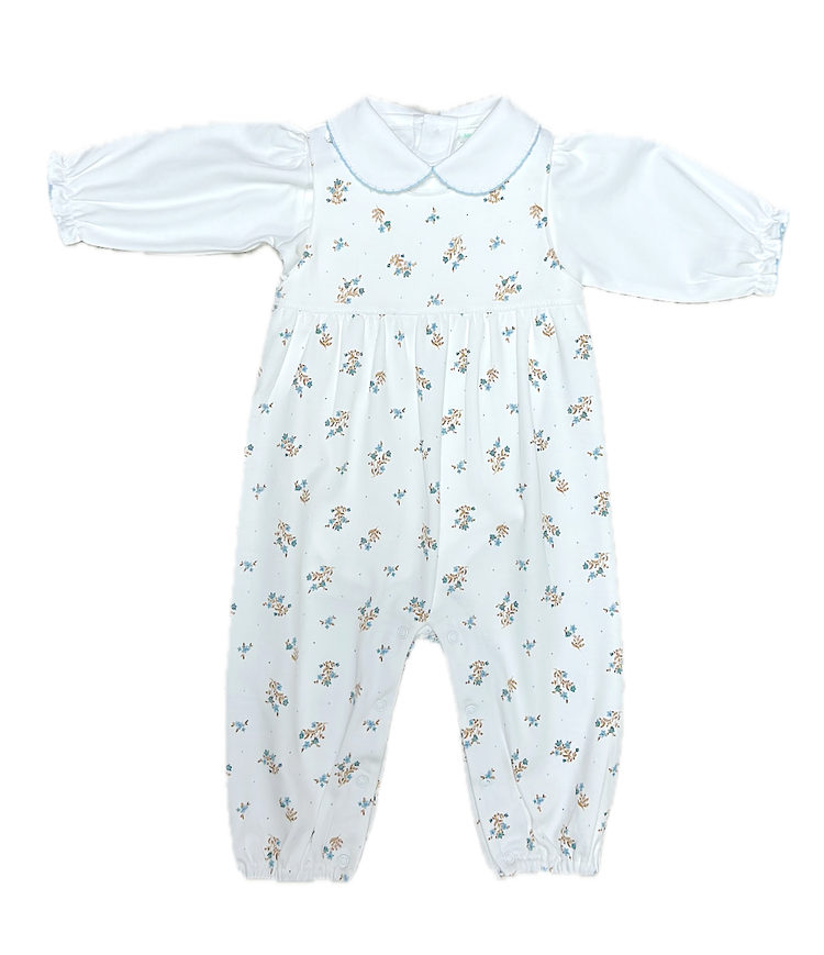 Baby Threads Dainty Blue Flower Romper