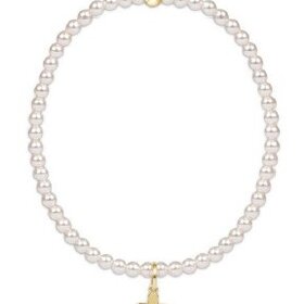 ENewton eGirl Pearl 3mm Bracelet- Signature Cross Charm