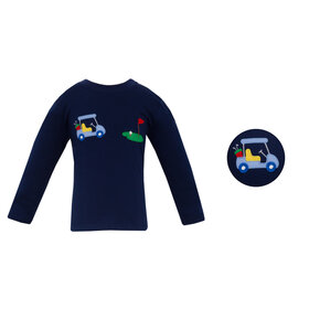 Claire & Charlie Navy Golf Shirt