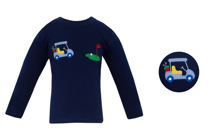 Claire & Charlie Navy Golf Shirt