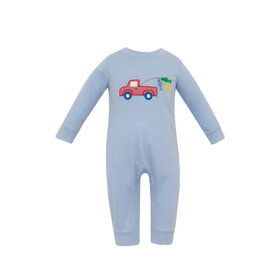 Claire & Charlie Blue Fishing Truck Romper
