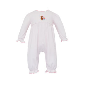 Petit Bebe Pink Stripe Turkey Romper