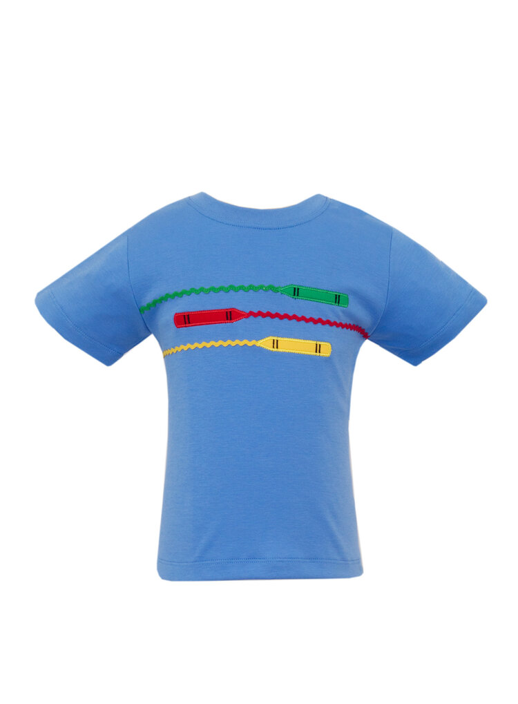 Claire & Charlie Peri Blue Crayons Tee