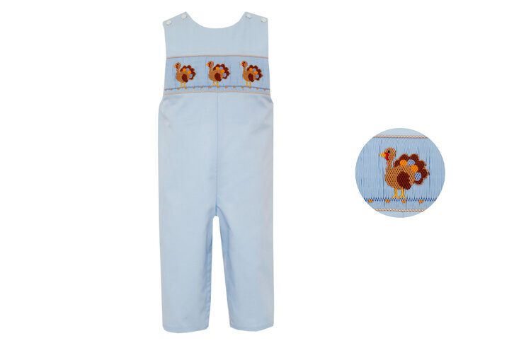 Anavini Blue Turkey Smocked JonJon