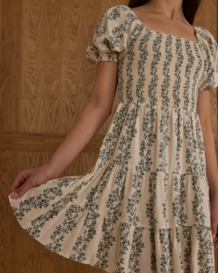 Rylee + Cru Inc. EMILY DRESS || GREEN VINES - TEEN