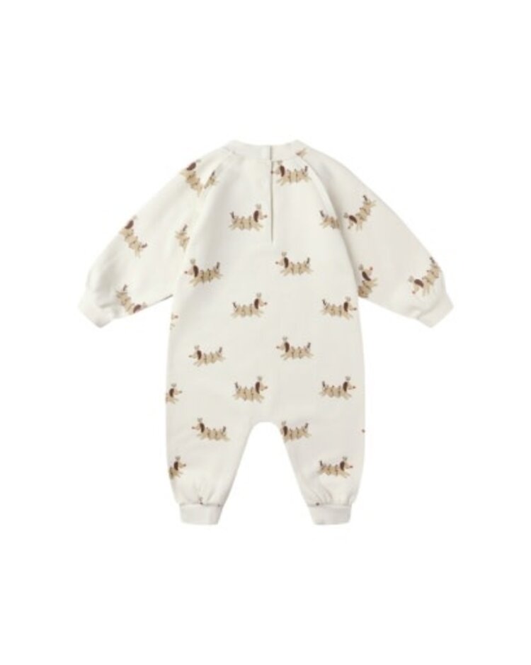 Rylee + Cru Inc. Christmas Dog Raglan Jumpsuit