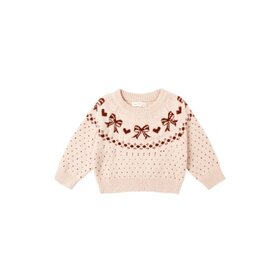 Rylee + Cru Inc. Bows Fair Isle Sweater