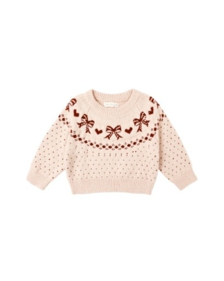 Rylee + Cru Inc. Bows Fair Isle Sweater
