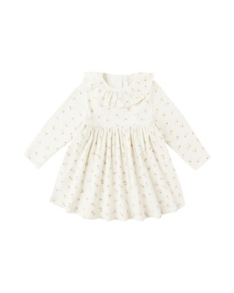 Rylee + Cru Inc. Ditsy Ruffle Collar Dress