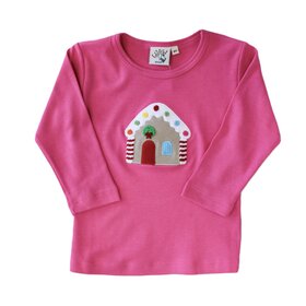 Luigi Kids Pink Gingerbread House Shirt