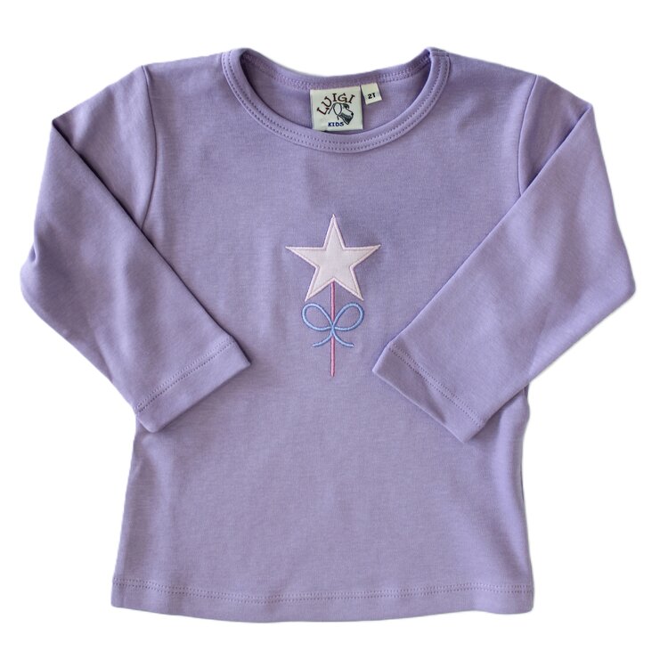 Luigi Kids Lavender Bow Wand Shirt